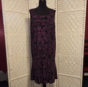 Elegant Black and Purple Sleeveless Dress with 3/4 Sleeve Jacket